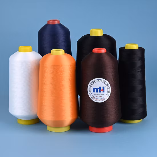 Fil à coudre en polyester filé de marque MH pour coudre des vêtements et des coutures générales